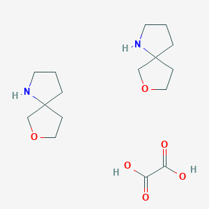 molecular formula C16H28N2O6 B3105226 7-氧杂-1-氮杂螺[4.4]壬烷半草酸酯 CAS No. 1523571-97-2