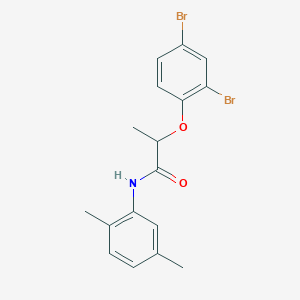 molecular formula C17H17Br2NO2 B310523 2-(2,4-dibromophenoxy)-N-(2,5-dimethylphenyl)propanamide 