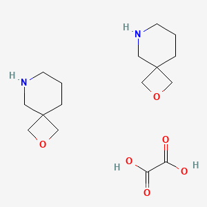molecular formula C16H28N2O6 B3105281 2-Oxa-6-azaspiro[3.5]nonane hemioxalate CAS No. 1523618-13-4