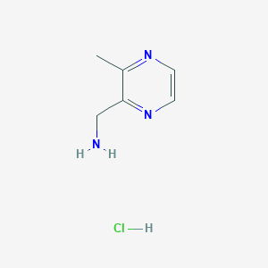 molecular formula C6H10ClN3 B3105288 (3-Methylpyrazin-2-yl)methanamine hydrochloride CAS No. 1523618-20-3