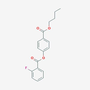 molecular formula C18H17FO4 B310530 4-(Butoxycarbonyl)phenyl 2-fluorobenzoate 