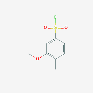 molecular formula C8H9ClO3S B3105349 3-Methoxy-4-methylbenzene-1-sulfonyl chloride CAS No. 152708-83-3