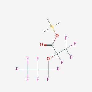 molecular formula C9H9F11O3Si B3105356 三甲基甲硅烷基 2,3,3,3-四氟-2-(1,1,2,2,3,3,3-七氟丙氧基)丙酸酯 CAS No. 152718-74-6