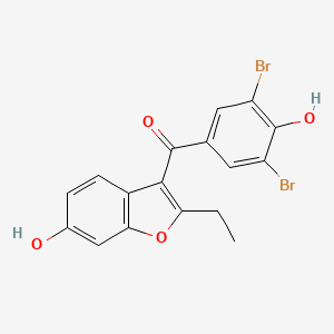 molecular formula C17H12Br2O4 B3105370 6-Hydroxybenzbromarone CAS No. 152831-00-0