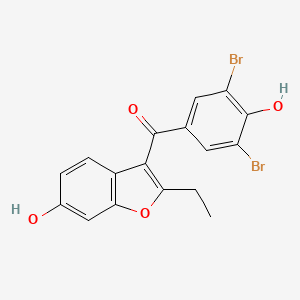 molecular formula C17H12Br2O4 B3105370 6-羟基苯溴马龙 CAS No. 152831-00-0