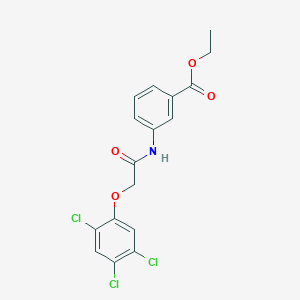 molecular formula C17H14Cl3NO4 B310539 Ethyl 3-{[(2,4,5-trichlorophenoxy)acetyl]amino}benzoate 