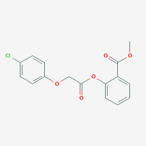 molecular formula C16H13ClO5 B310542 Methyl 2-{[(4-chlorophenoxy)acetyl]oxy}benzoate 