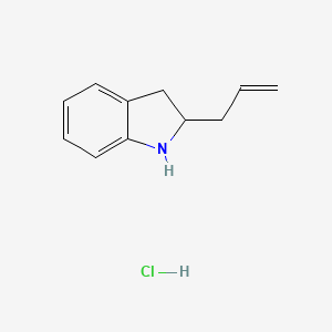 molecular formula C11H14ClN B3105423 2-Allyl-2,3-dihydro-1H-indole hydrochloride CAS No. 153254-82-1
