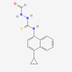 molecular formula C15H15N3OS B3105451 N-(4-环丙基-1-萘基)-2-甲酰肼硫代酰胺 CAS No. 1533519-86-6