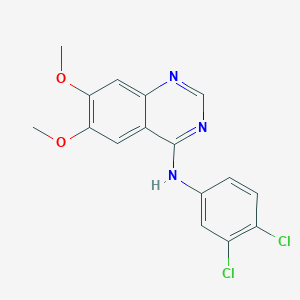 molecular formula C16H13Cl2N3O2 B3105470 N-(3,4-dichlorophenyl)-6,7-dimethoxy-4-quinazolinamine CAS No. 153437-79-7
