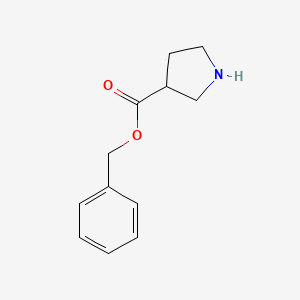 molecular formula C12H15NO2 B3105493 Benzyl pyrrolidine-3-carboxylate CAS No. 153545-04-1