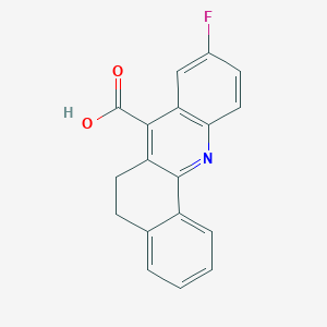 molecular formula C18H12FNO2 B3105502 9-Fluoro-5,6-dihydrobenzo[c]acridine-7-carboxylic acid CAS No. 1536-29-4