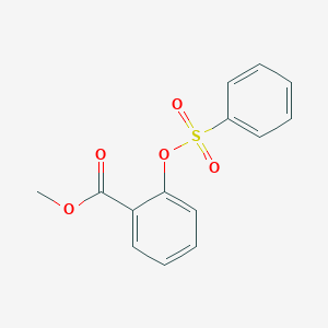 molecular formula C14H12O5S B310553 Methyl 2-[(phenylsulfonyl)oxy]benzoate 