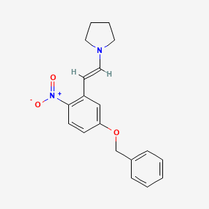 molecular formula C19H20N2O3 B3105540 1-[2-(5-苄氧基-2-硝基苯基)乙烯基]吡咯烷 CAS No. 153805-85-7