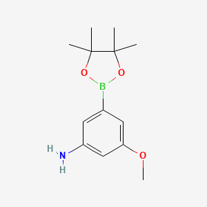 molecular formula C13H20BNO3 B3105548 3-Methoxy-5-(4,4,5,5-tetramethyl-1,3,2-dioxaborolan-2-yl)aniline CAS No. 1538623-41-4