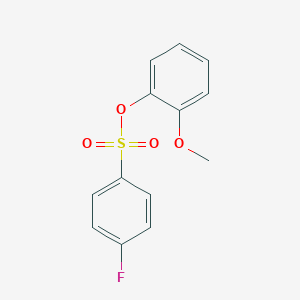 molecular formula C13H11FO4S B310556 4-Fluorobenzenesulfonic acid 2-methoxyphenyl ester 