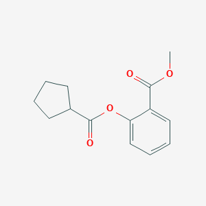 molecular formula C14H16O4 B310557 Methyl2-[(cyclopentylcarbonyl)oxy]benzoate 