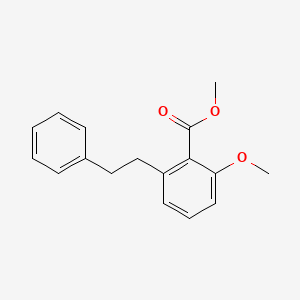 molecular formula C17H18O3 B3105595 2-Methoxy-6-phenethyl-benzoic acid methyl ester CAS No. 154045-63-3