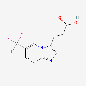 molecular formula C11H9F3N2O2 B3105596 6-(三氟甲基)咪唑并[1,2-a]吡啶-3-丙酸 CAS No. 1540463-21-5