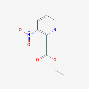 molecular formula C11H14N2O4 B3105600 Ethyl 2-methyl-2-(3-nitropyridin-2-yl)propanoate CAS No. 154078-84-9