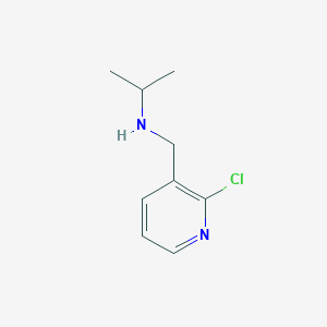 molecular formula C9H13ClN2 B3105627 N-[(2-chloropyridin-3-yl)methyl]propan-2-amine CAS No. 1542369-40-3