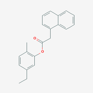 molecular formula C21H20O2 B310563 5-Ethyl-2-methylphenyl1-naphthylacetate 