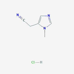 molecular formula C6H8ClN3 B3105636 (1-甲基-1H-咪唑-5-基)乙腈盐酸盐 CAS No. 154312-75-1