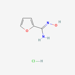 molecular formula C5H7ClN2O2 B3105658 N'-hydroxy-2-furancarboximidamide hydrochloride CAS No. 154346-10-8