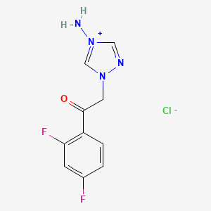 molecular formula C10H9ClF2N4O B3105688 2-(4-Amino-1,2,4-triazol-4-ium-1-yl)-1-(2,4-difluorophenyl)ethanone;chloride CAS No. 154534-83-5