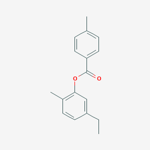 molecular formula C17H18O2 B310570 5-Ethyl-2-methylphenyl 4-methylbenzoate 