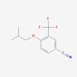 molecular formula C12H12F3NO B3105708 4-Isobutoxy-3-(trifluoromethyl)benzonitrile CAS No. 1545972-07-3