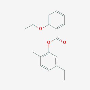 molecular formula C18H20O3 B310575 5-Ethyl-2-methylphenyl2-ethoxybenzoate 