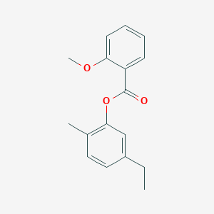 molecular formula C17H18O3 B310577 5-Ethyl-2-methylphenyl 2-methoxybenzoate 