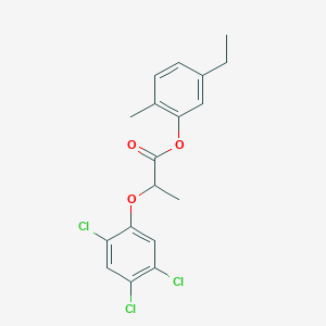 molecular formula C18H17Cl3O3 B310581 5-Ethyl-2-methylphenyl 2-(2,4,5-trichlorophenoxy)propanoate 