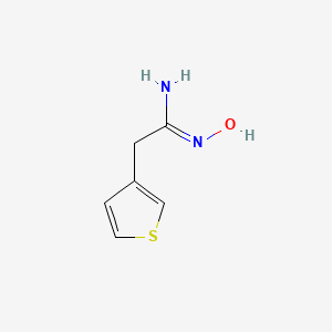 molecular formula C6H8N2OS B3105895 N'-hydroxy-2-thiophen-3-ylethanimidamide CAS No. 155601-61-9