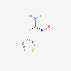 molecular formula C6H8N2OS B3105895 N'-羟基-2-噻吩-3-基乙亚胺 CAS No. 155601-61-9