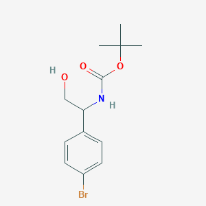 molecular formula C13H18BrNO3 B3105940 n-Boc-1-(4-bromophenyl)-2-hydroxyethylamine CAS No. 1557852-03-5