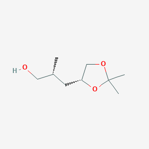molecular formula C9H18O3 B3105965 (R)-3-((R)-2,2-二甲基-1,3-二氧戊环-4-基)-2-甲基丙醇 CAS No. 155887-05-1