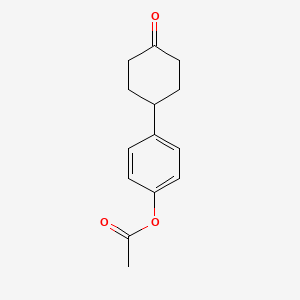 molecular formula C14H16O3 B3105990 4-(4-Oxocyclohexyl)phenyl acetate CAS No. 156139-91-2