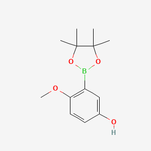 molecular formula C13H19BO4 B3106009 4-甲氧基-3-(4,4,5,5-四甲基-1,3,2-二氧杂硼烷-2-基)苯酚 CAS No. 1562342-07-7