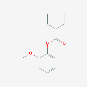 molecular formula C13H18O3 B310601 2-Ethylbutyric acid, 2-methoxyphenyl ester 