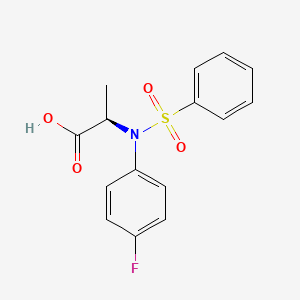 molecular formula C15H14FNO4S B3106015 N-(4-Fluorophenyl)-N-(phenylsulfonyl)alanine CAS No. 1562439-62-6