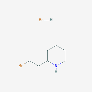 molecular formula C7H15Br2N B3106047 2-(2-Bromoethyl)piperidine hydrobromide CAS No. 1564-77-8