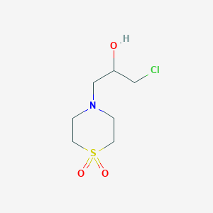 molecular formula C7H14ClNO3S B3106083 4-(3-Chloro-2-hydroxypropyl)thiomorpholine 1,1-dioxide CAS No. 1565044-90-7