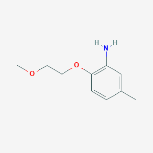 molecular formula C10H15NO2 B3106086 2-(2-Methoxyethoxy)-5-methylaniline CAS No. 156564-83-9