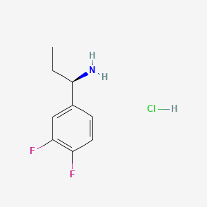 molecular formula C9H12ClF2N B3106096 (R)-1-(3,4-Difluorophenyl)propan-1-amine hydrochloride CAS No. 1565825-89-9