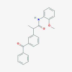 molecular formula C23H21NO3 B310611 2-(3-benzoylphenyl)-N-(2-methoxyphenyl)propanamide 