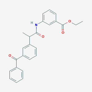 molecular formula C25H23NO4 B310612 Ethyl 3-[2-(3-benzoylphenyl)propanoylamino]benzoate 