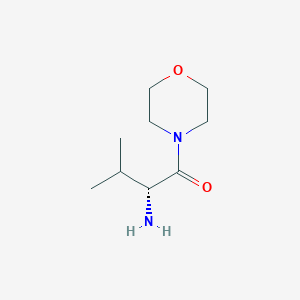 molecular formula C9H18N2O2 B3106127 (2R)-2-氨基-3-甲基-1-(吗啉-4-基)丁烷-1-酮 CAS No. 1568072-03-6