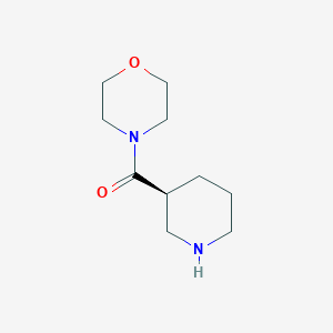 molecular formula C10H18N2O2 B3106149 4-[(3S)-哌啶-3-羰基]吗啉 CAS No. 1568228-00-1